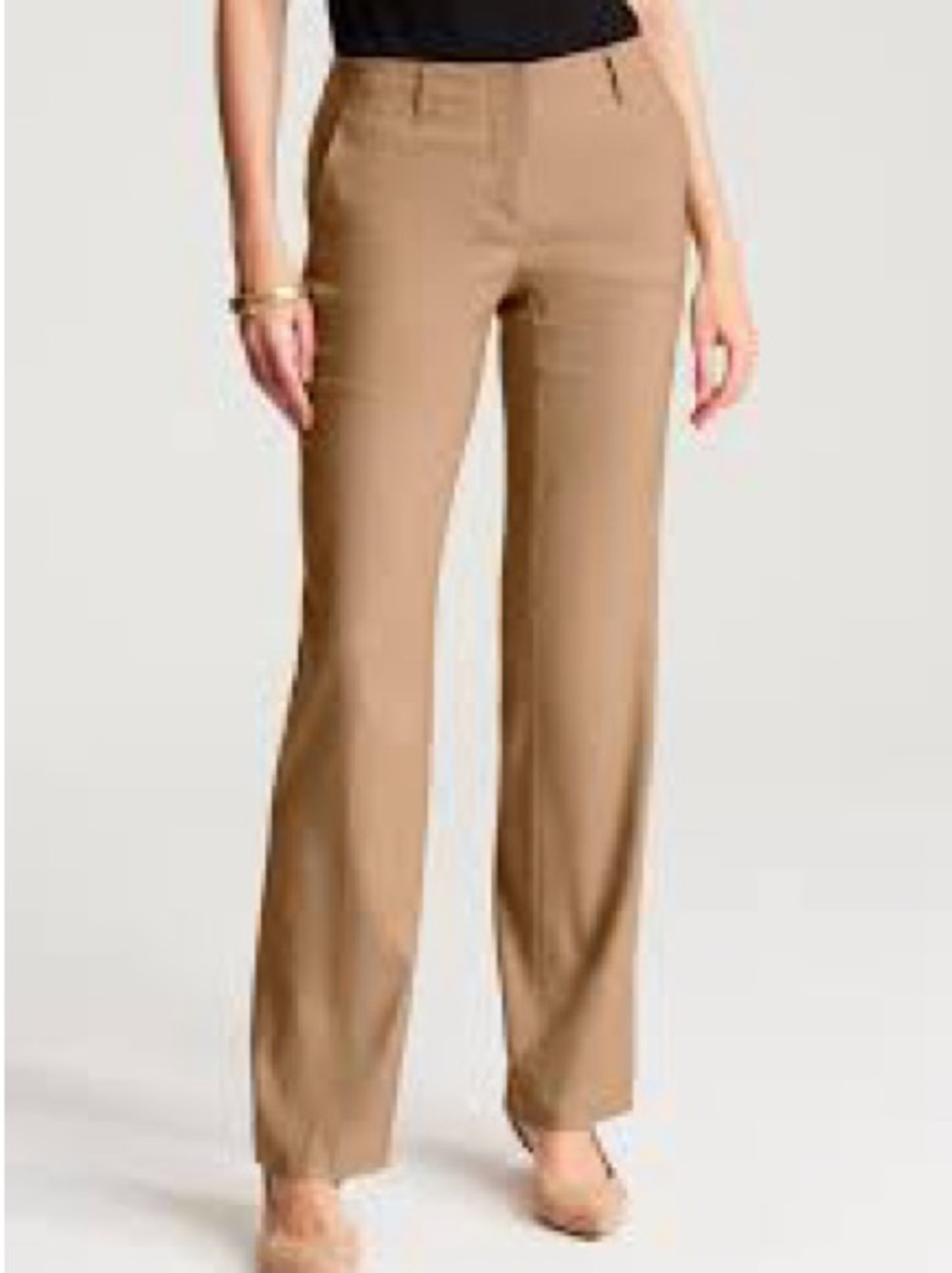 Banana Republic Tan Wide-Leg Trousers